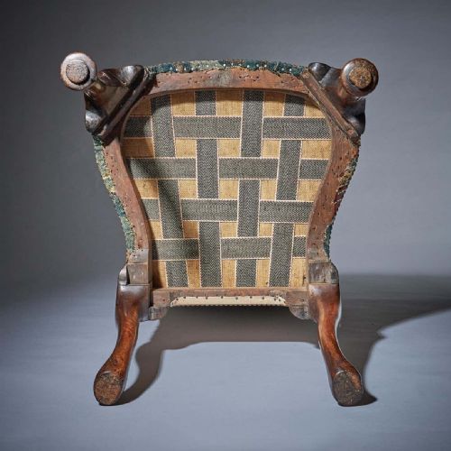 FINE AND RARE GEORGE I 18TH C WALNUT AND MARQUETRY CHAIR WITH TAPESTRY FRAGMENT - ADDITIONAL PHOTO 16