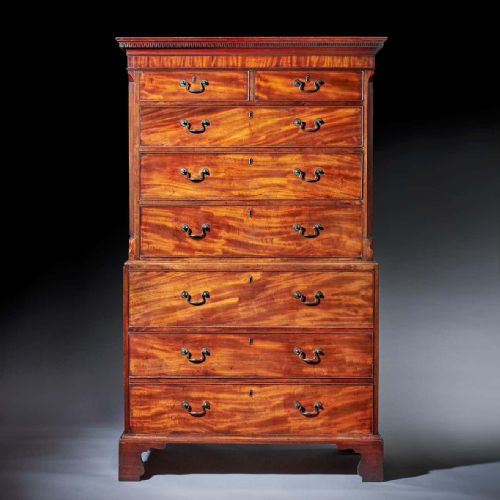 18TH CENTURY GEORGE III MAHOGANY SECRETAIRE CHEST ON CHEST CIRCA 17701780 - ADDITIONAL PHOTO 1