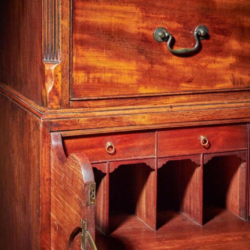 18TH CENTURY GEORGE III MAHOGANY SECRETAIRE CHEST ON CHEST CIRCA 17701780 - ADDITIONAL PHOTO 4