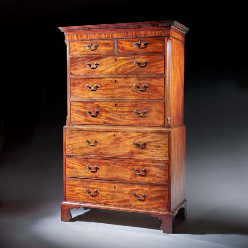 18TH CENTURY GEORGE III MAHOGANY SECRETAIRE CHEST ON CHEST CIRCA 17701780 - ADDITIONAL PHOTO 11