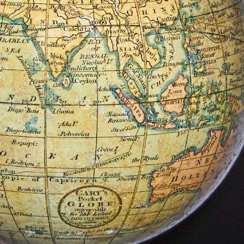 18TH CENTURY GEORGE III TERRESTRIAL 3 POCKET GLOBE BY CARY DATED 1791 - ADDITIONAL PHOTO 3