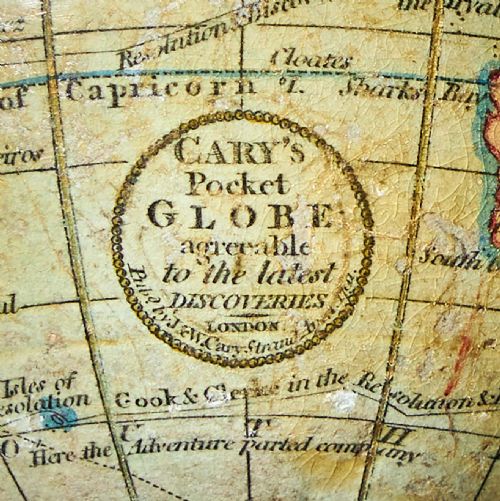 18TH CENTURY GEORGE III TERRESTRIAL 3 POCKET GLOBE BY CARY DATED 1791 - ADDITIONAL PHOTO 6