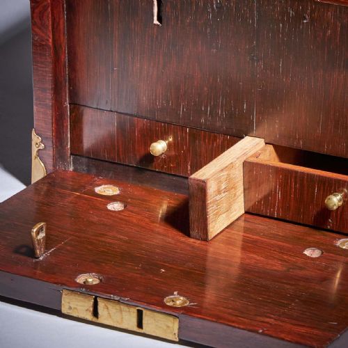 17TH C DIMINUTIVE WILLIAM AND MARY KINGWOOD STRONGBOX OR COFFRE FORT C 1690 - ADDITIONAL PHOTO 6