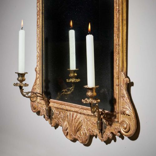 FINE 18TH CENTURY GEORGE I GILT GESSO PIER OR CONSOLE MIRROR MANNER OF BELCHIER - ADDITIONAL PHOTO 4