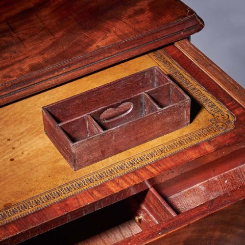 A GEORGE II IRISH MAHOGANY SECRETAIRE KNEEHOLE BOOKCASE ATT C HEARN - ADDITIONAL PHOTO 8