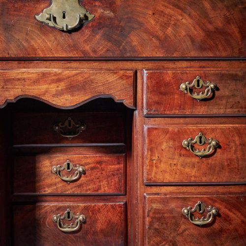 A GEORGE II IRISH MAHOGANY SECRETAIRE KNEEHOLE BOOKCASE ATT C HEARN - ADDITIONAL PHOTO 10