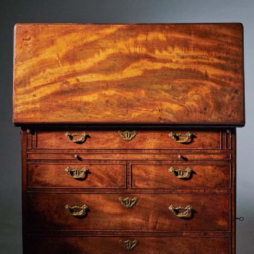 UNIQUE 18TH CENTURY GEORGE II 'DUMMY' FRONTED MAHOGANY BACHELORS CHEST - ADDITIONAL PHOTO 5