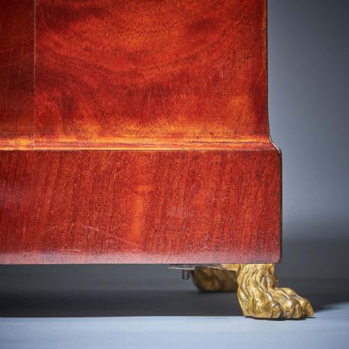 19THCENTURY FLAME MAHOGANY MANTEL CLOCK BY BREGUET RAISED BY LION PAW FEET - ADDITIONAL PHOTO 2
