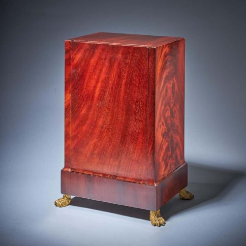 19THCENTURY FLAME MAHOGANY MANTEL CLOCK BY BREGUET RAISED BY LION PAW FEET - ADDITIONAL PHOTO 3