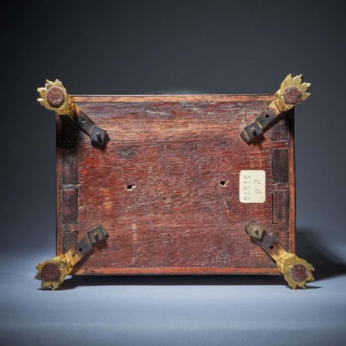 19THCENTURY FLAME MAHOGANY MANTEL CLOCK BY BREGUET RAISED BY LION PAW FEET - ADDITIONAL PHOTO 8