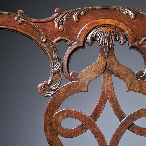 GEORGE III 18TH CENTURY MAHOGANY ARMCHAIR IN THE MANNER OF THOMAS CHIPPENDALE - ADDITIONAL PHOTO 12