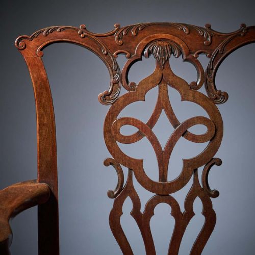 GEORGE III 18TH CENTURY MAHOGANY ARMCHAIR IN THE MANNER OF THOMAS CHIPPENDALE - ADDITIONAL PHOTO 13