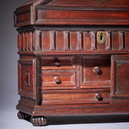 THE ELIZABETHAN 16TH CENTURY DIMINUTIVE CEDAR WOOD TABLE CASKET OR DESK BOX - ADDITIONAL PHOTO 7