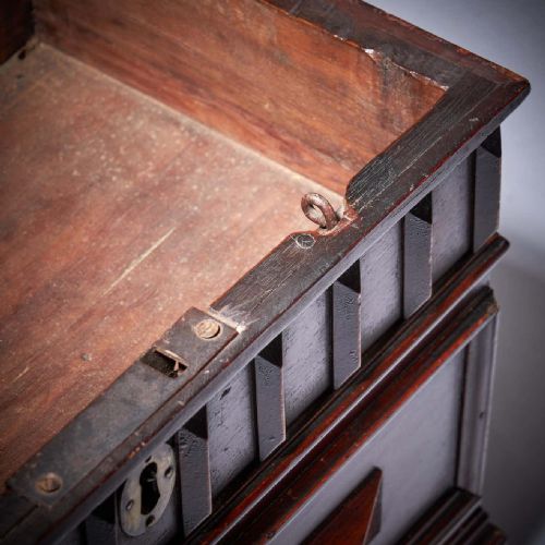 THE ELIZABETHAN 16TH CENTURY DIMINUTIVE CEDAR WOOD TABLE CASKET OR DESK BOX - ADDITIONAL PHOTO 11