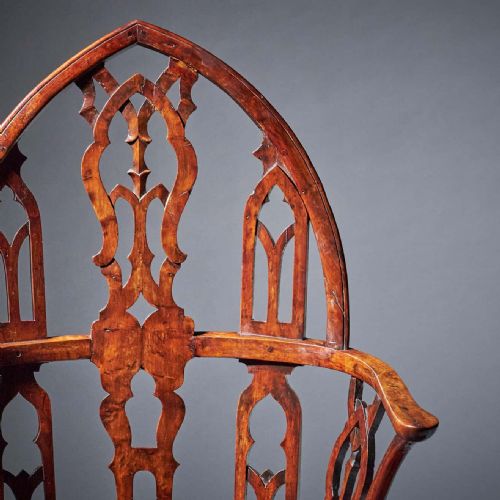 PAIR OF 18TH CENTURY GEORGE II GOTHIC YEW AND ELM WINDSOR ARMCHAIRS CIRCA 1760 - ADDITIONAL PHOTO 10