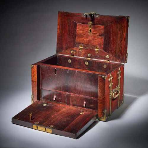 17TH C WILLIAM AND MARY KINGWOOD STRONGBOX OR COFFRE FORT C 1690 - ADDITIONAL PHOTO 9