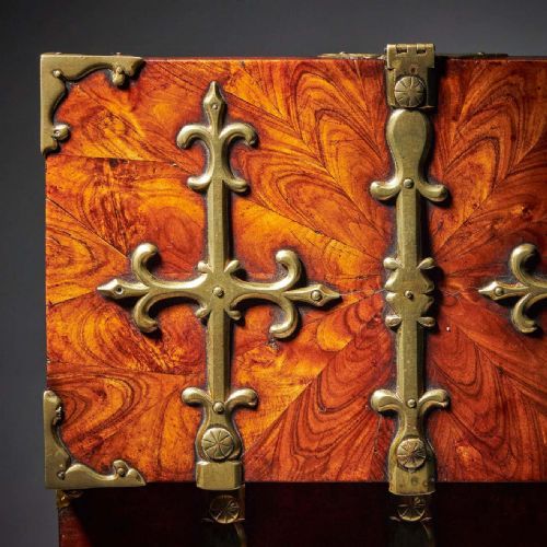 17TH C WILLIAM AND MARY KINGWOOD STRONGBOX OR COFFRE FORT C 1690 - ADDITIONAL PHOTO 12