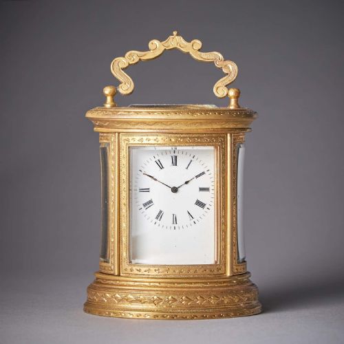 19TH CENTURY EIGHTDAY MINIATURE GILTBRASS CARRIAGE CLOCK WITH ORIGINAL CASE - ADDITIONAL PHOTO 1