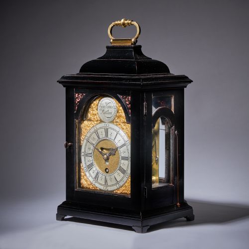 A SMALL 18TH CENTURY GEORGE I PERIOD TABLE CLOCK BY GAMALIEL VOYCE C1725 - ADDITIONAL PHOTO 3