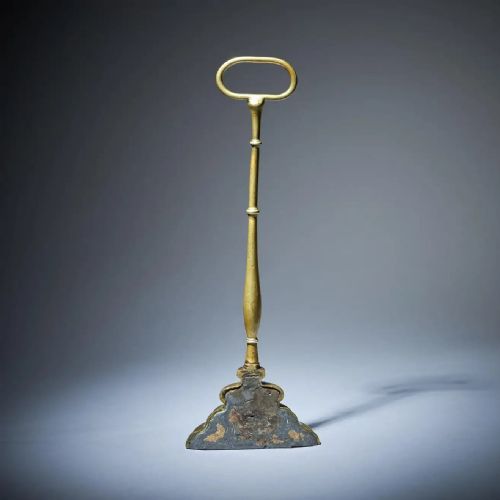 RARE 18TH CENTURY GEORGIAN BRASS DOORSTOP FROM THE REIGN OF KING GEORGE III - ADDITIONAL PHOTO 1