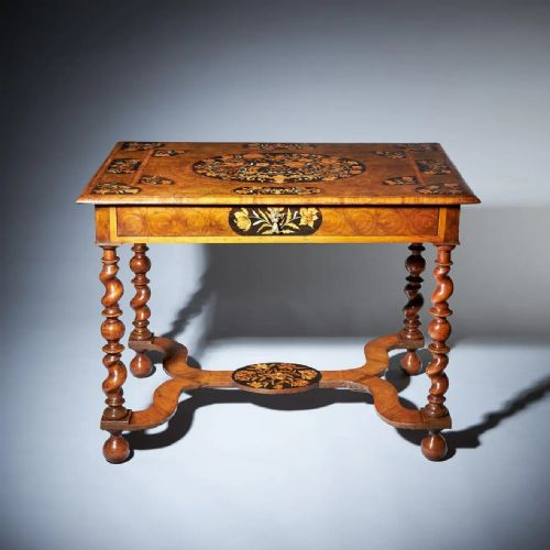 17th century charles ii olive oyster floral marquetry table circa 16801690 - CATEGORY: ANTIQUE TABLES - DATED 17TH CENTURY
