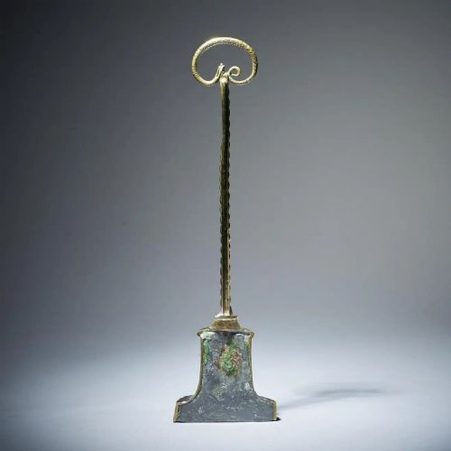 EARLY 19TH CENTURY HIGH REGENCY BRASS SNAKE DOORSTOP - ADDITIONAL PHOTO 1