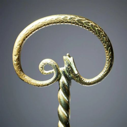 EARLY 19TH CENTURY HIGH REGENCY BRASS SNAKE DOORSTOP - ADDITIONAL PHOTO 3