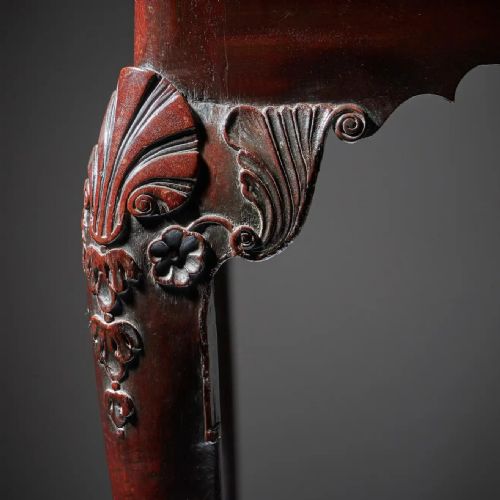 EARLY 18TH CENTURY IRISH GEORGE I MAHOGANY CONSOLE TABLE WITH MARBLE TOP - ADDITIONAL PHOTO 7