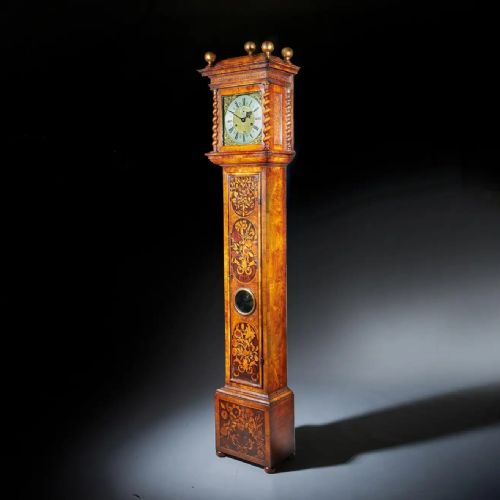 17TH CENTURY CHARLES II MONTH GOING 10 MARQUETRY LONGCASE CLOCK BY JOHN WISE - ADDITIONAL PHOTO 4
