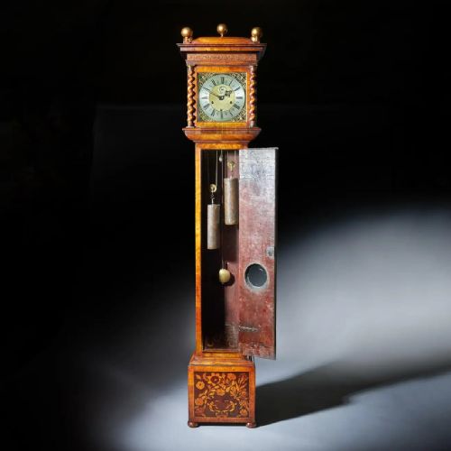 17TH CENTURY CHARLES II MONTH GOING 10 MARQUETRY LONGCASE CLOCK BY JOHN WISE - ADDITIONAL PHOTO 6