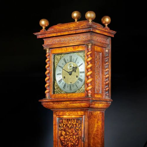 17TH CENTURY CHARLES II MONTH GOING 10 MARQUETRY LONGCASE CLOCK BY JOHN WISE - ADDITIONAL PHOTO 11