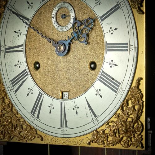 17TH CENTURY CHARLES II MONTH GOING 10 MARQUETRY LONGCASE CLOCK BY JOHN WISE - ADDITIONAL PHOTO 14