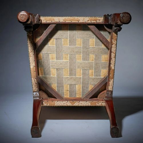 A PAIR OF 18TH C GEORGE II MAHOGANY HIGH BACK CHAIRS ON CARVED CABRIOLE LEGS - ADDITIONAL PHOTO 12