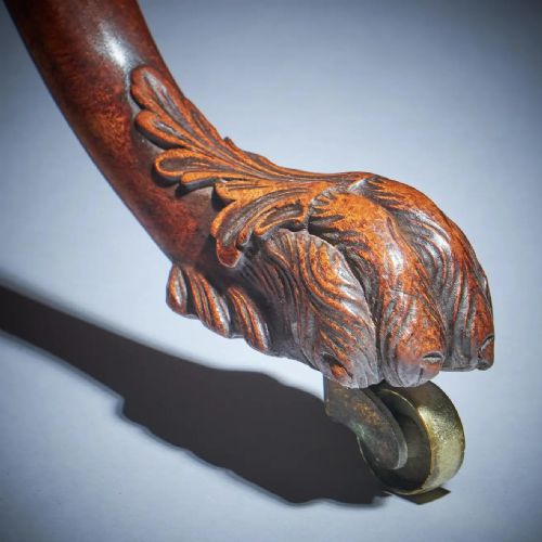 RARE 18TH CENTURY GEORGE III MAHOGANY IRISH WOLF FOOT TRIPOD TABLE CIRCA 1760 - ADDITIONAL PHOTO 5