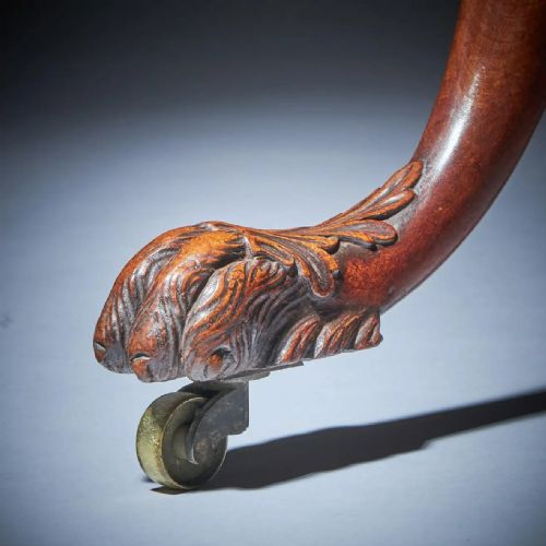RARE 18TH CENTURY GEORGE III MAHOGANY IRISH WOLF FOOT TRIPOD TABLE CIRCA 1760 - ADDITIONAL PHOTO 7