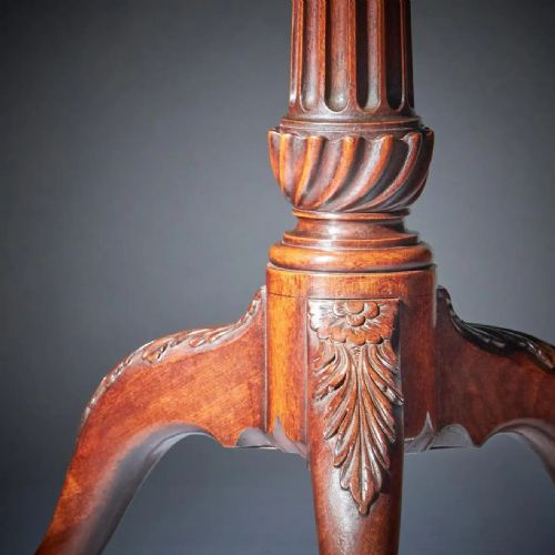RARE 18TH CENTURY GEORGE III MAHOGANY IRISH WOLF FOOT TRIPOD TABLE CIRCA 1760 - ADDITIONAL PHOTO 10