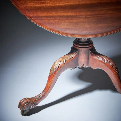 RARE 18TH CENTURY GEORGE III MAHOGANY IRISH WOLF FOOT TRIPOD TABLE CIRCA 1760 - ADDITIONAL PHOTO 16
