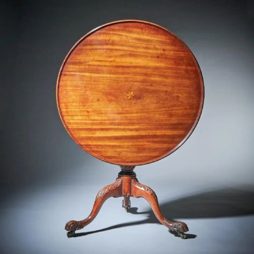 RARE 18TH CENTURY GEORGE III MAHOGANY IRISH WOLF FOOT TRIPOD TABLE CIRCA 1760 - ADDITIONAL PHOTO 18