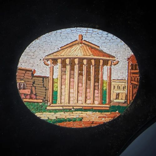 19TH CENTURY GRAND TOUR MICRO MOSAIC TABLET DEPICTING ITALIAN ARCHITECTURE - ADDITIONAL PHOTO 6
