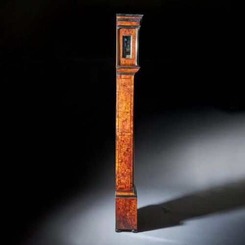 17TH CENTURY WILLIAM AND MARY EIGHTDAY BURL ELM FLORAL MARQUETRY LONGCASE CLOCK - ADDITIONAL PHOTO 4