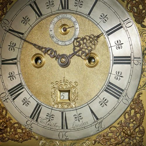 17TH CENTURY WILLIAM AND MARY EIGHTDAY BURL ELM FLORAL MARQUETRY LONGCASE CLOCK - ADDITIONAL PHOTO 7