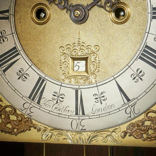 17TH CENTURY WILLIAM AND MARY EIGHTDAY BURL ELM FLORAL MARQUETRY LONGCASE CLOCK - ADDITIONAL PHOTO 8