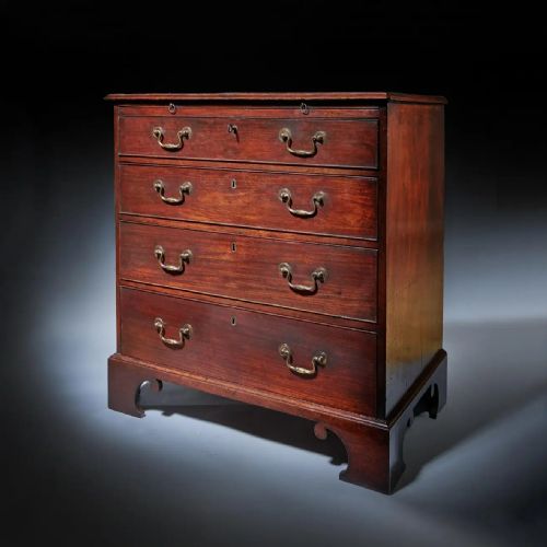 THE 18TH CENTURY GEORGE III MAHOGANY BACHELORS CHEST BY PHILIP BELL LONDON - ADDITIONAL PHOTO 4
