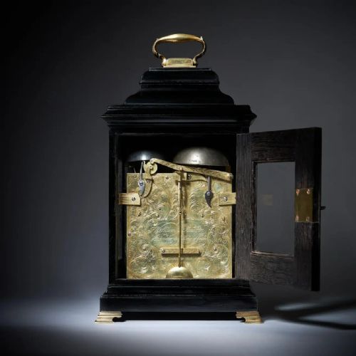RARE 18THCENTURY GRANDE SONNERIE STRIKING TABLE CLOCK BY WILLIAM POULTON - ADDITIONAL PHOTO 5