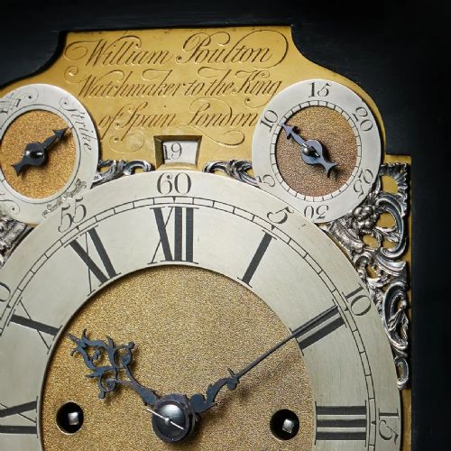 RARE 18THCENTURY GRANDE SONNERIE STRIKING TABLE CLOCK BY WILLIAM POULTON - ADDITIONAL PHOTO 8