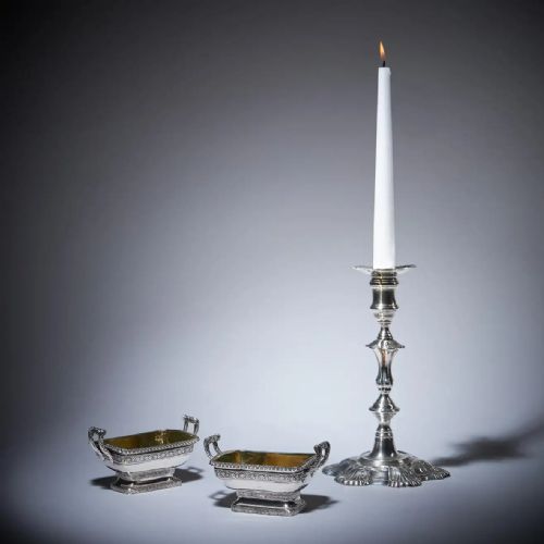 A PAIR OF 18TH CENTURY GEORGE II SILVER CANDLESTICKS BY JOHN CAFE LONDON 1751 - ADDITIONAL PHOTO 15