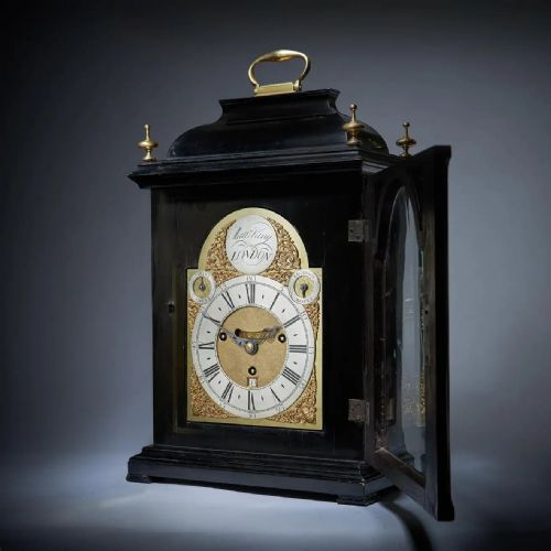 A RARE 18TH CENTURY GEORGE II MUSICAL TABLE CLOCK BY MATTHEW KING C 1735 - ADDITIONAL PHOTO 1