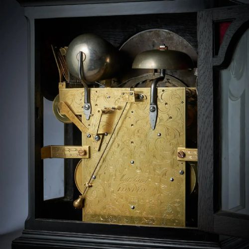 A RARE 18TH CENTURY GEORGE II MUSICAL TABLE CLOCK BY MATTHEW KING C 1735 - ADDITIONAL PHOTO 8