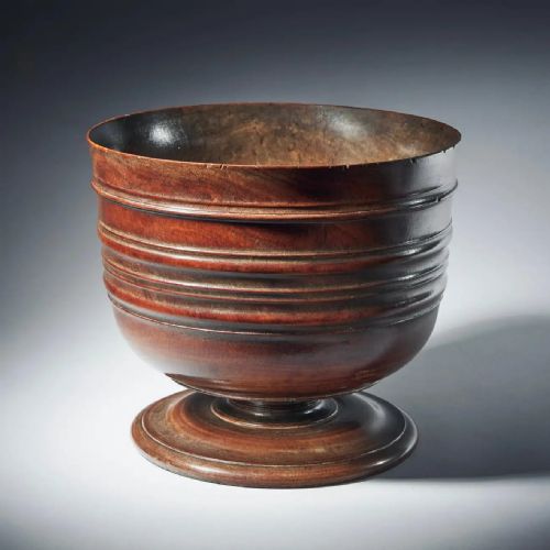 A FINE AND RARE 17TH CENTURY CHARLES II LIGNUM VITAE WASSAIL BOWL MUSEUM GRADE - ADDITIONAL PHOTO 6