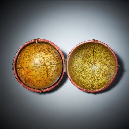 a georgian three inch terrestrial pocket globe by t harris and son london 1813 - CATEGORY: ANTIQUE MISCELLANEOUS - DATED 19TH CENTURY